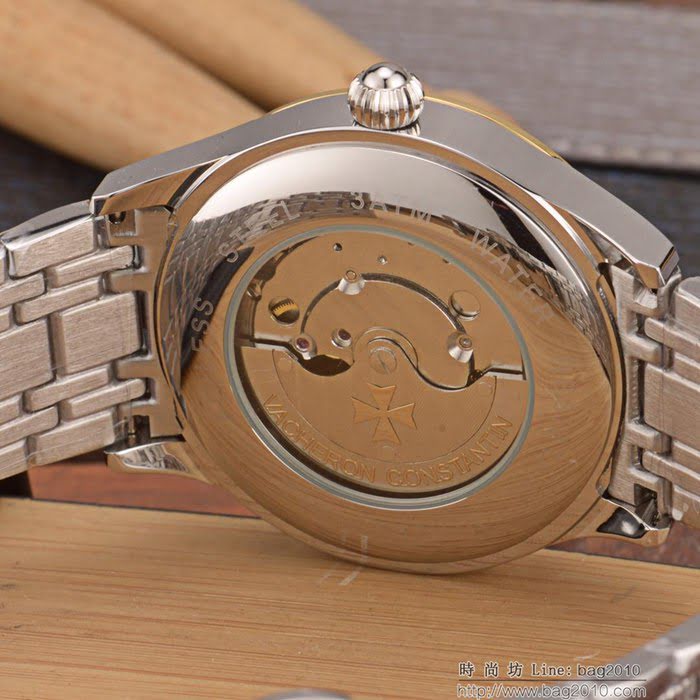 江詩丹頓 Vacheron Constantin 全自動機械機芯 316L精鋼表殼 真皮錶帶 男士腕表  wssb3908